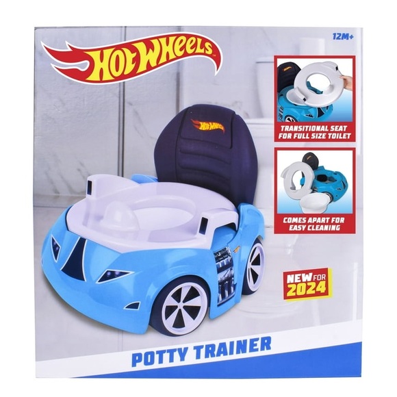 HOT WHEELS || Blue Race Car Potty Training Toilet w/ Detachable Seat 💙NIB💙 - Picture 1 of 12